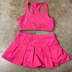 BCG sports bra and tennis skirt. Both size L (12/14).
